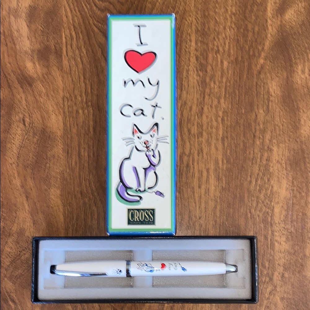 Vintage 1990s Cross I Love My Cat Pen